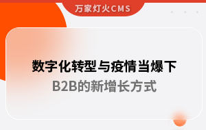 數字化轉型與疫情當爆下，B2B的新增長方式｜萬家推云平臺